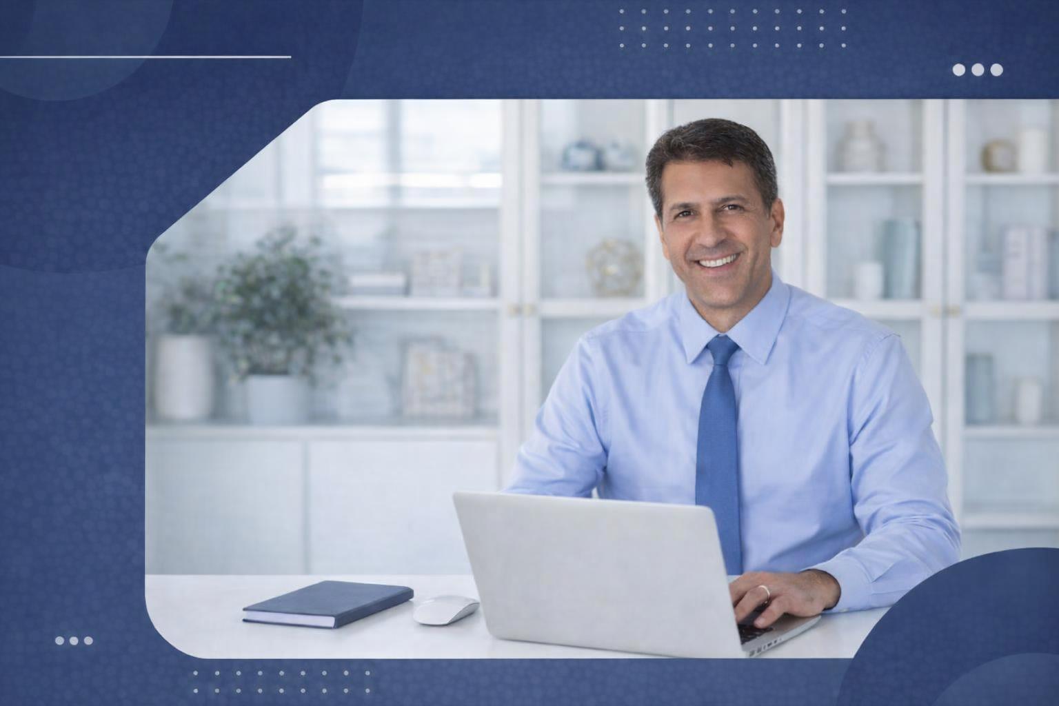 Individual receiving personalized search optimization advice from a professional consultant.