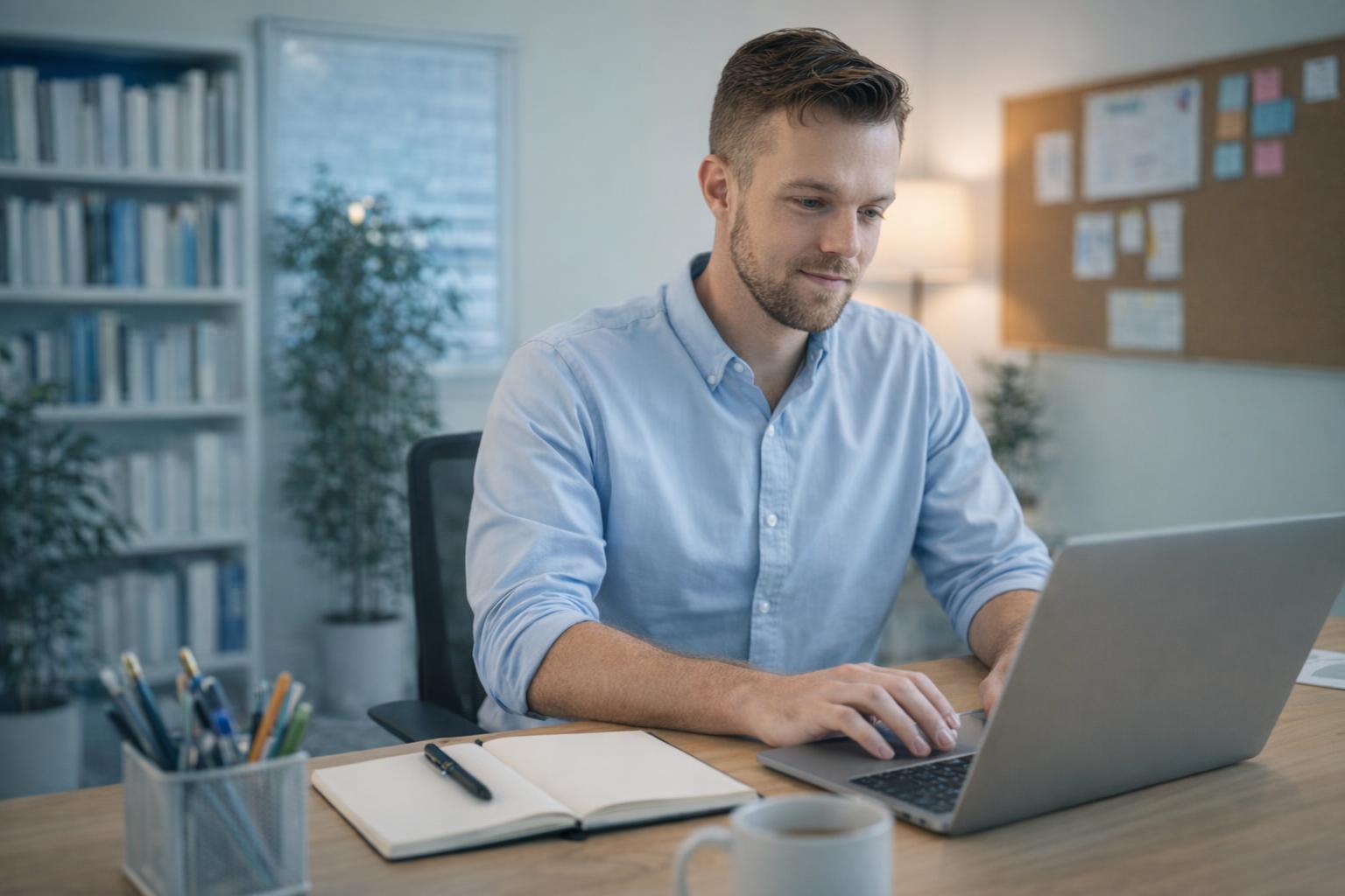 A consultant strategizing with a client on digital visibility improvements.