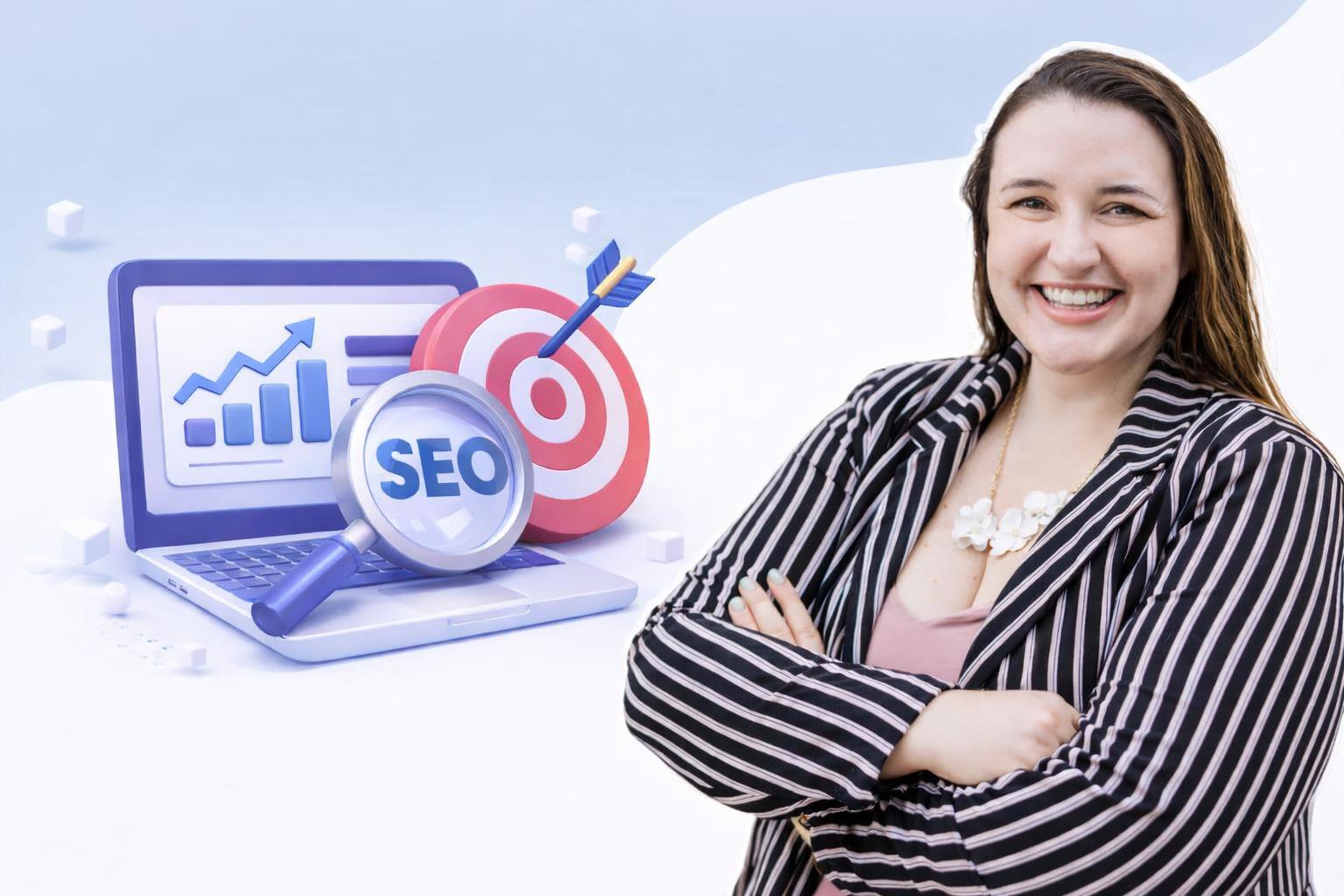 A marketing expert explaining strategies to increase website visibility and reach.