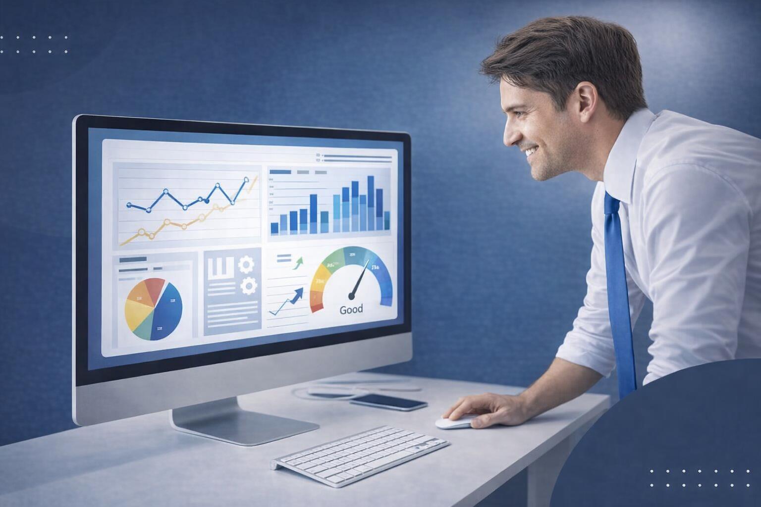 A coach explaining digital marketing strategies to a group of business professionals.