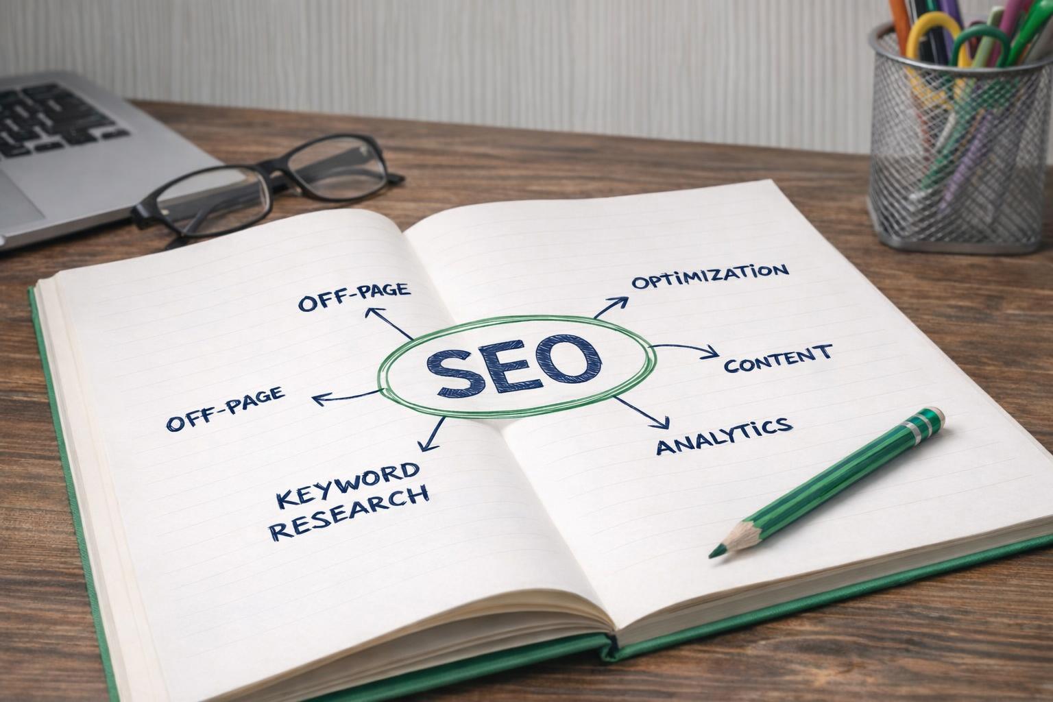 Content creators receiving guidance on optimizing articles for search engines.