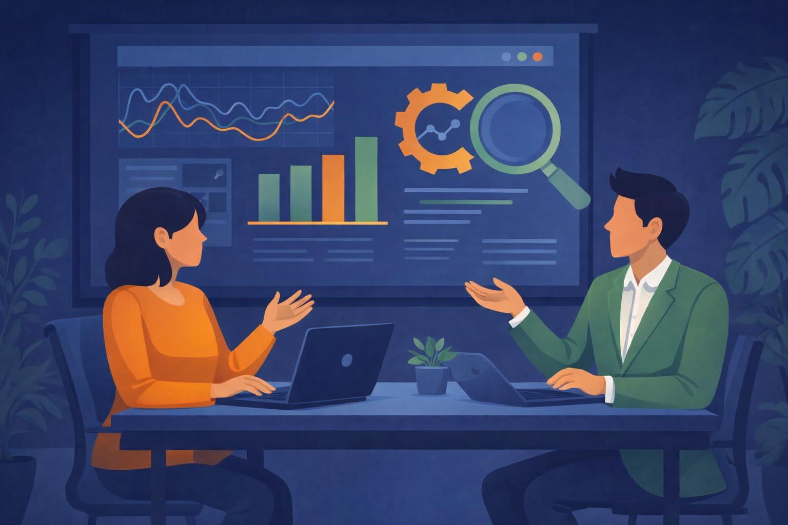 A professional advising on integrating SEO with content creation strategies.