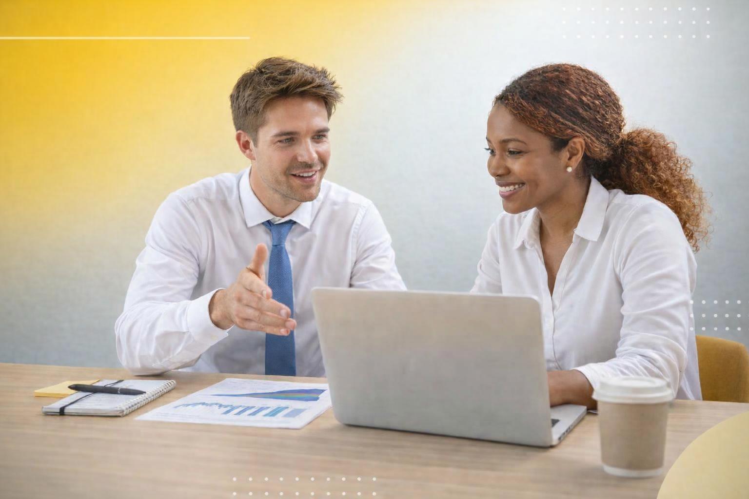 An entrepreneur taking notes during a one-on-one digital marketing session.