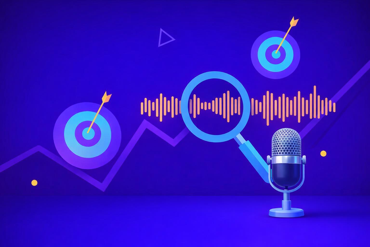 A digital marketing expert advising on promoting podcasts through SEO techniques.