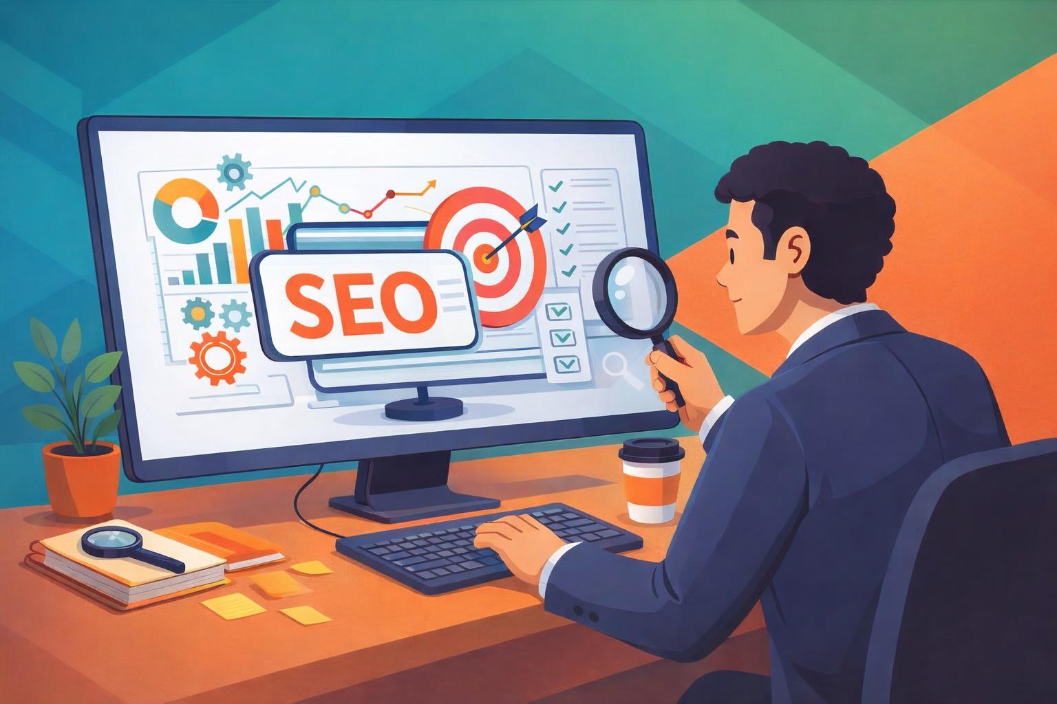 An SEO expert conducting a detailed website performance review for a client.