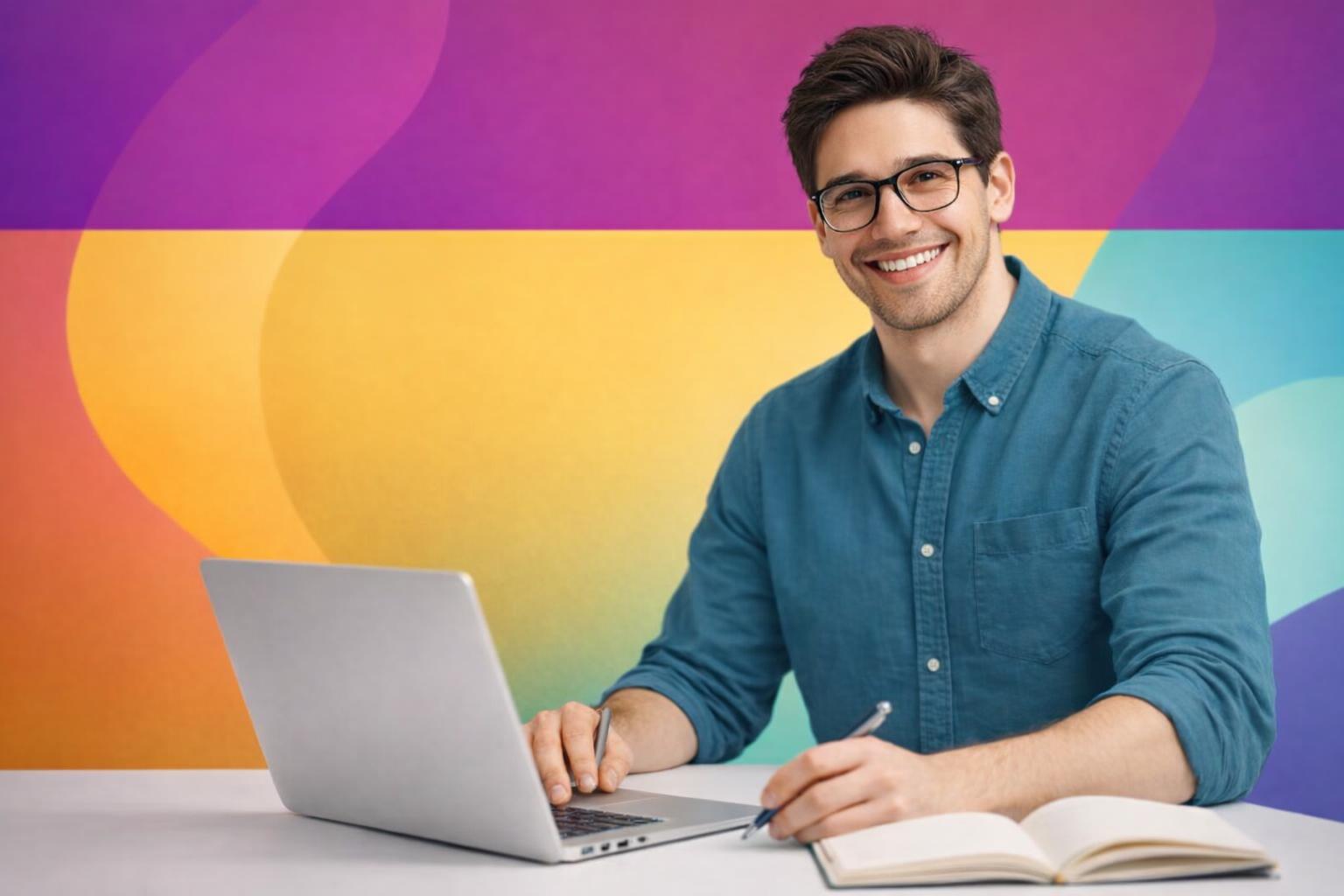 A speaker leading a digital marketing seminar with attentive participants.