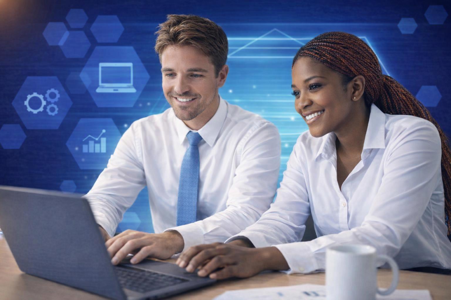 A classroom setting with participants learning advanced search engine techniques.